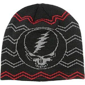 Hat New Grateful Dead Steal Your Face Adult Beanie Winter Skull Red Black SYF